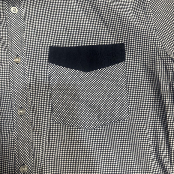 Men's Blue Checkered Short Sleeve Shirt - Picture 2 of 5